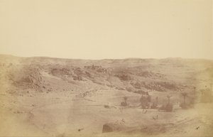 Overzicht van de ruïnes van Fostat, nabij Caïro